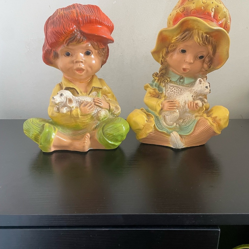Vintage Boy and Girl Figurines